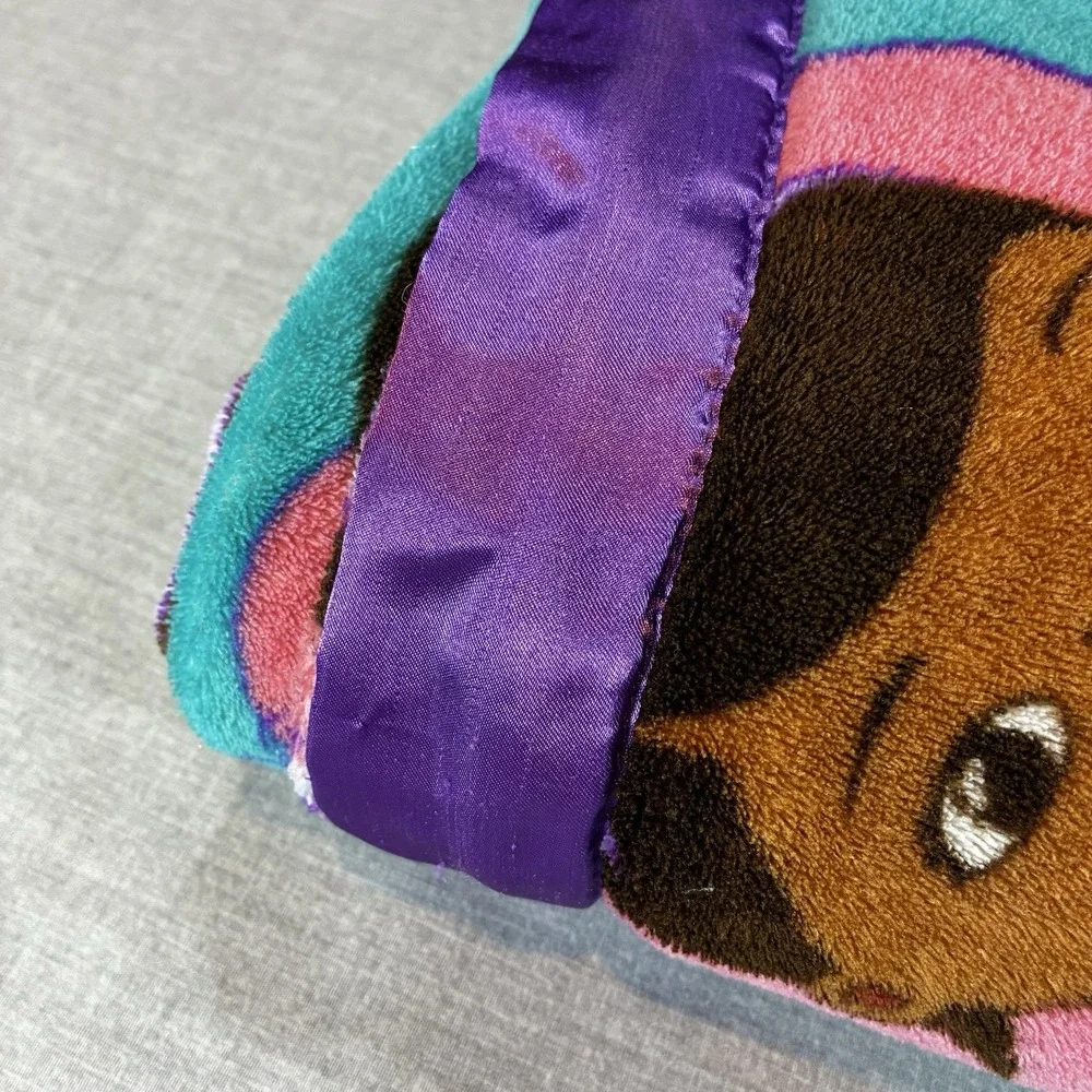 Disney Doc McStuffins Green Fleece Throw Blanket Lambie Satin Trim 40
